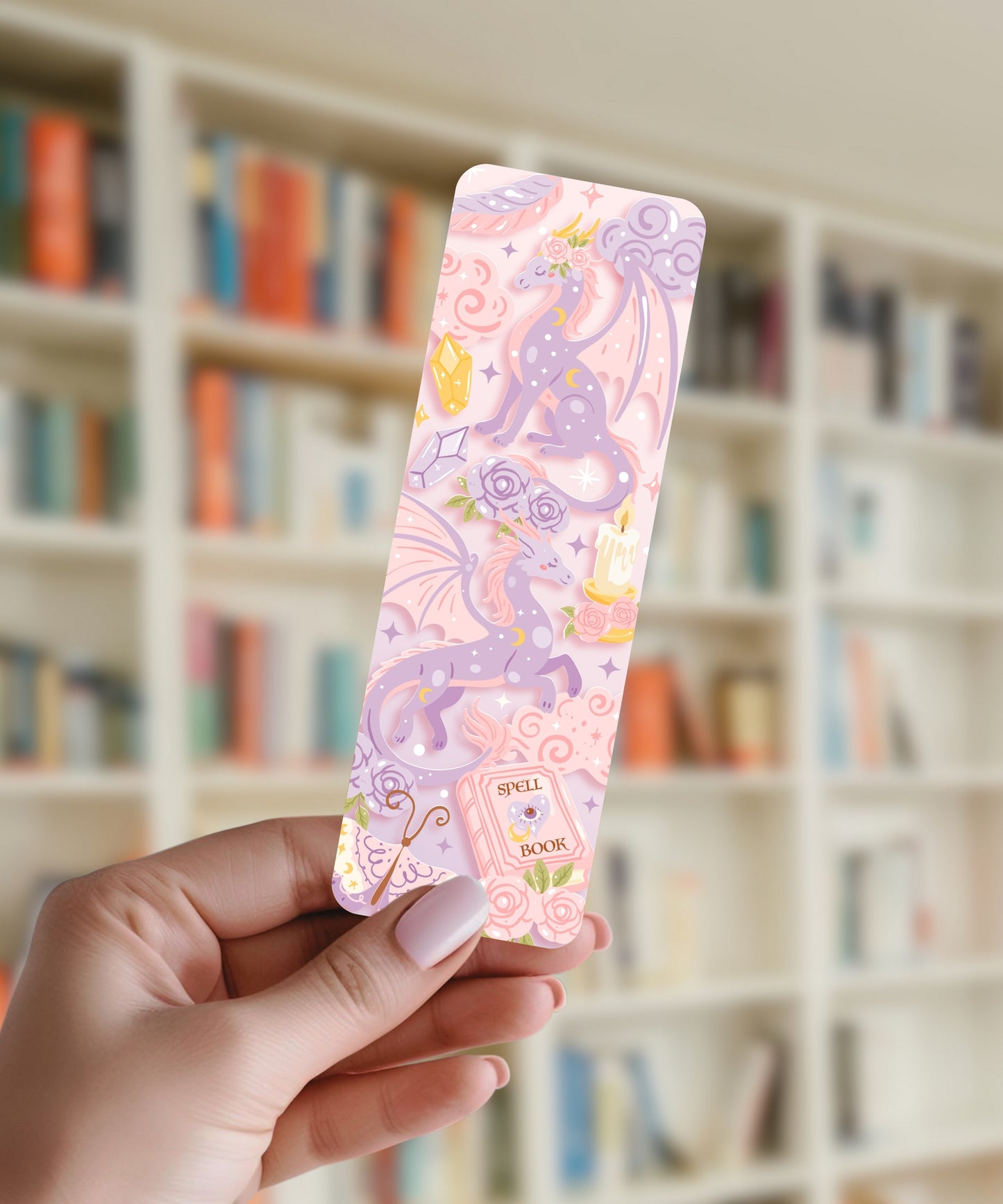 Book Dragon Pattern - Bookmark