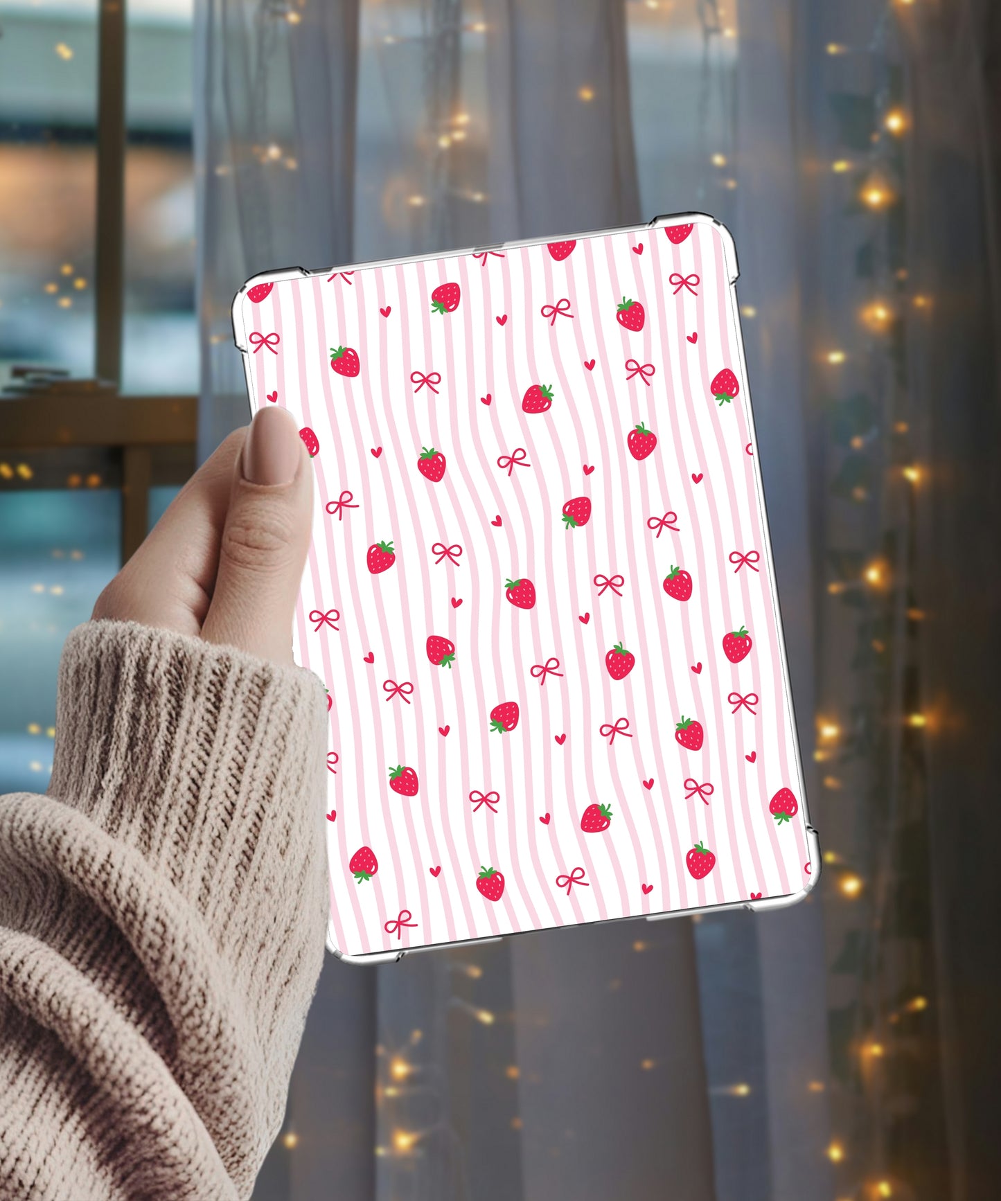 Strawberry & Bows Pattern - Kindle Insert