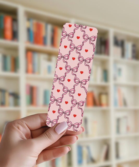 Bows and Hearts Pattern - Bookmark