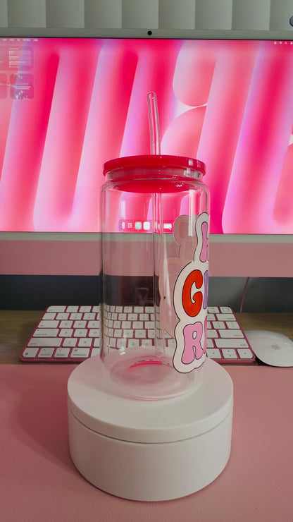 Hot Girls Read - Reusable Glass Cup
